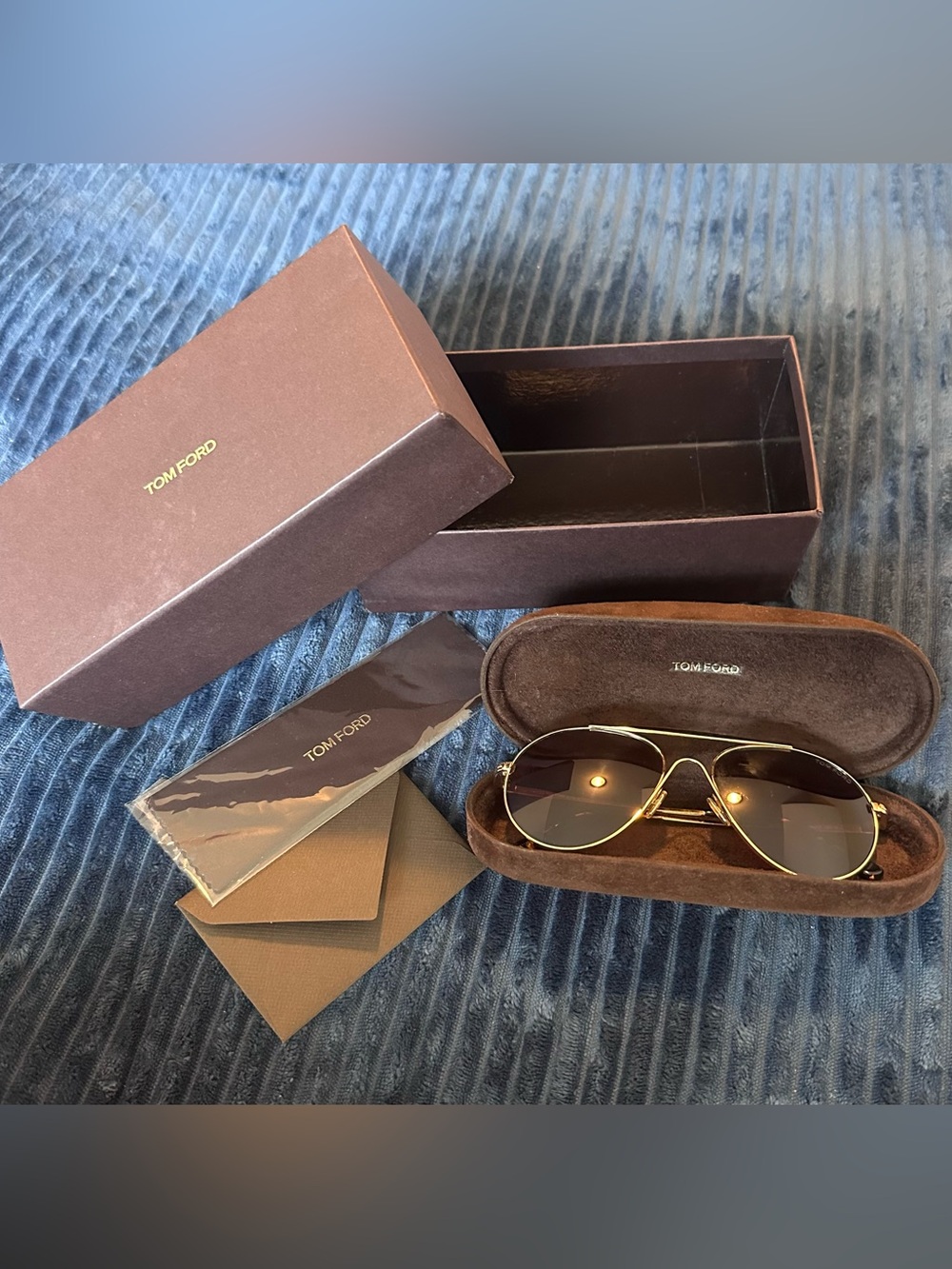 Tom Ford Smith Aviator Sunglasses Gold TF773